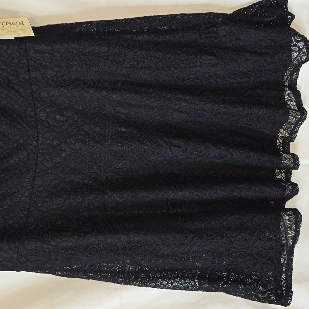 Rewind Elegant Black Lace Off The Shoulder Midi Length Dress Plus Size XXL - Picture 4 of 7